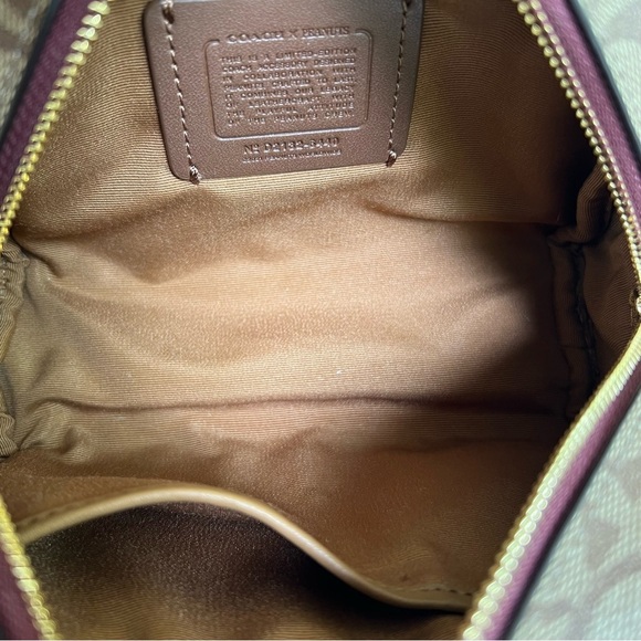 Coach X Peanuts Small Boxy Cosmetic Case Signature Canvas Varsity Patches 6440 - Picture 9 of 10